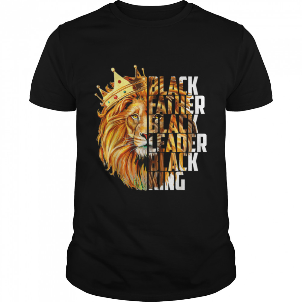Celebrate Juneteenth 1865 Black King Black Father Proud Lion T-Shirt B0B2K8KSRK