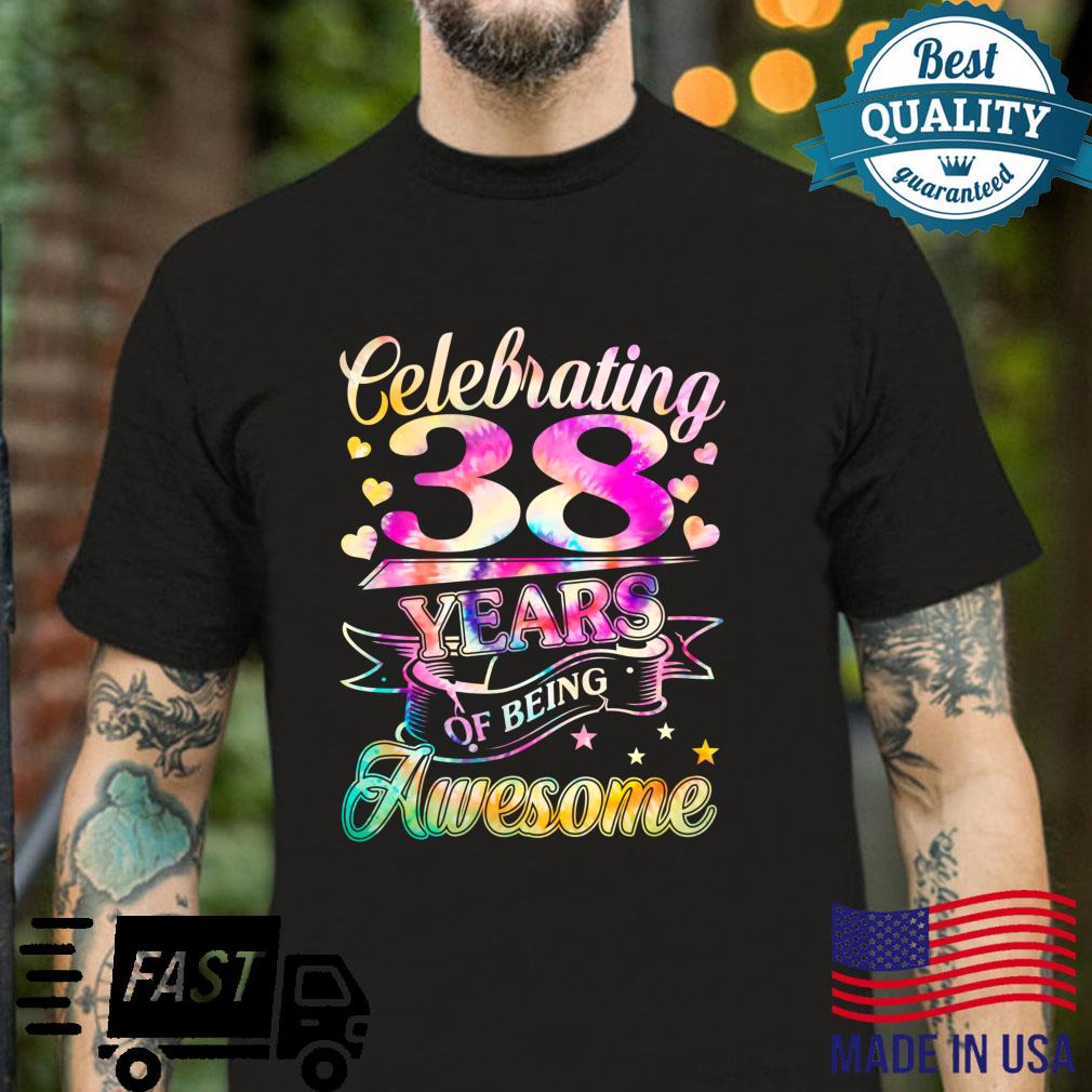 Celebrating 38 Years Awesome Tie Dye 1984 Birthday Girl Wome Shirt
