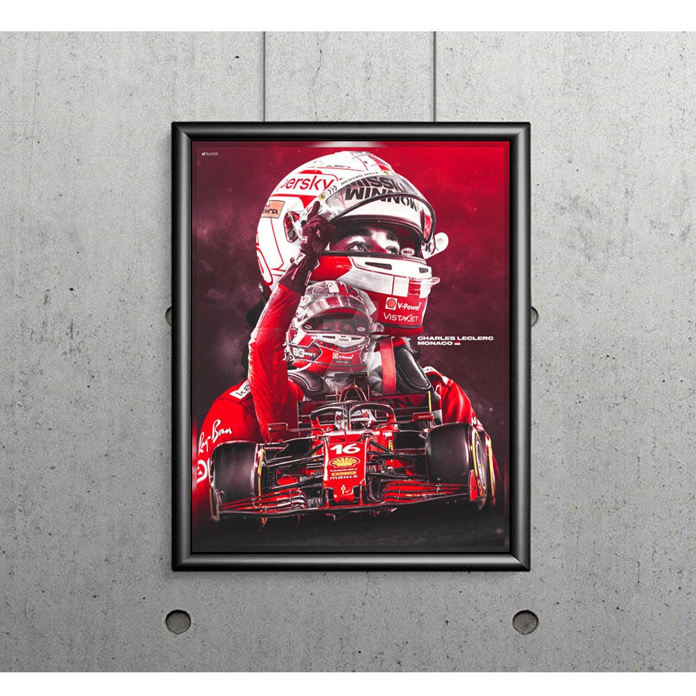 Charles Leclerc Scuderia Ferrari Championship Formula Racing No Framed Poster