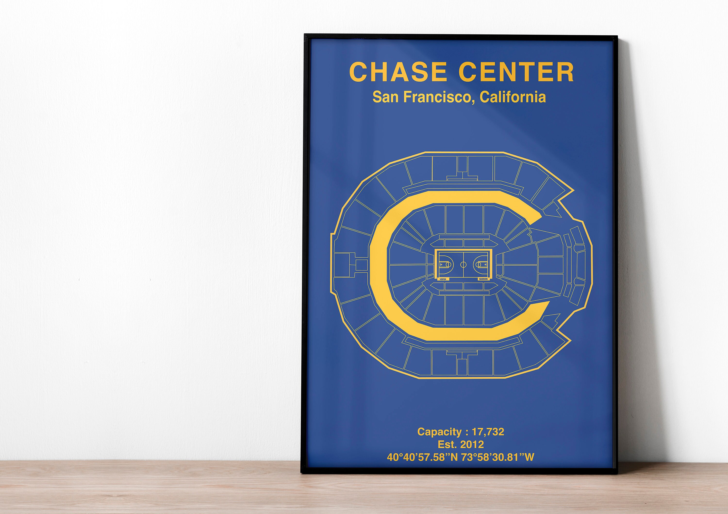 Chase Center NBA Poster  NBA Print  Golden State Warriors  Basketball Art  NBA Gift  Gift for basketball fan Draft