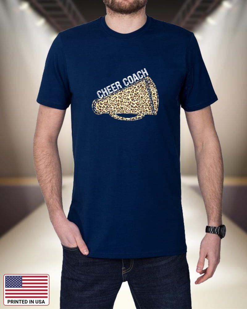 Cheer Coach Shirt, Megaphone Cheetah  Leopard Print Design r0jqq