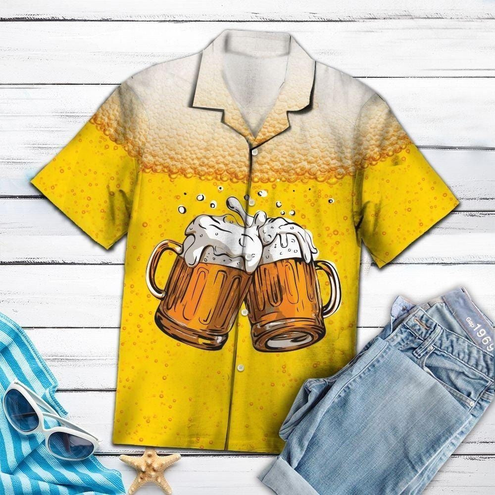 Cheers Beer Hawaiian Aloha Shirts #DH