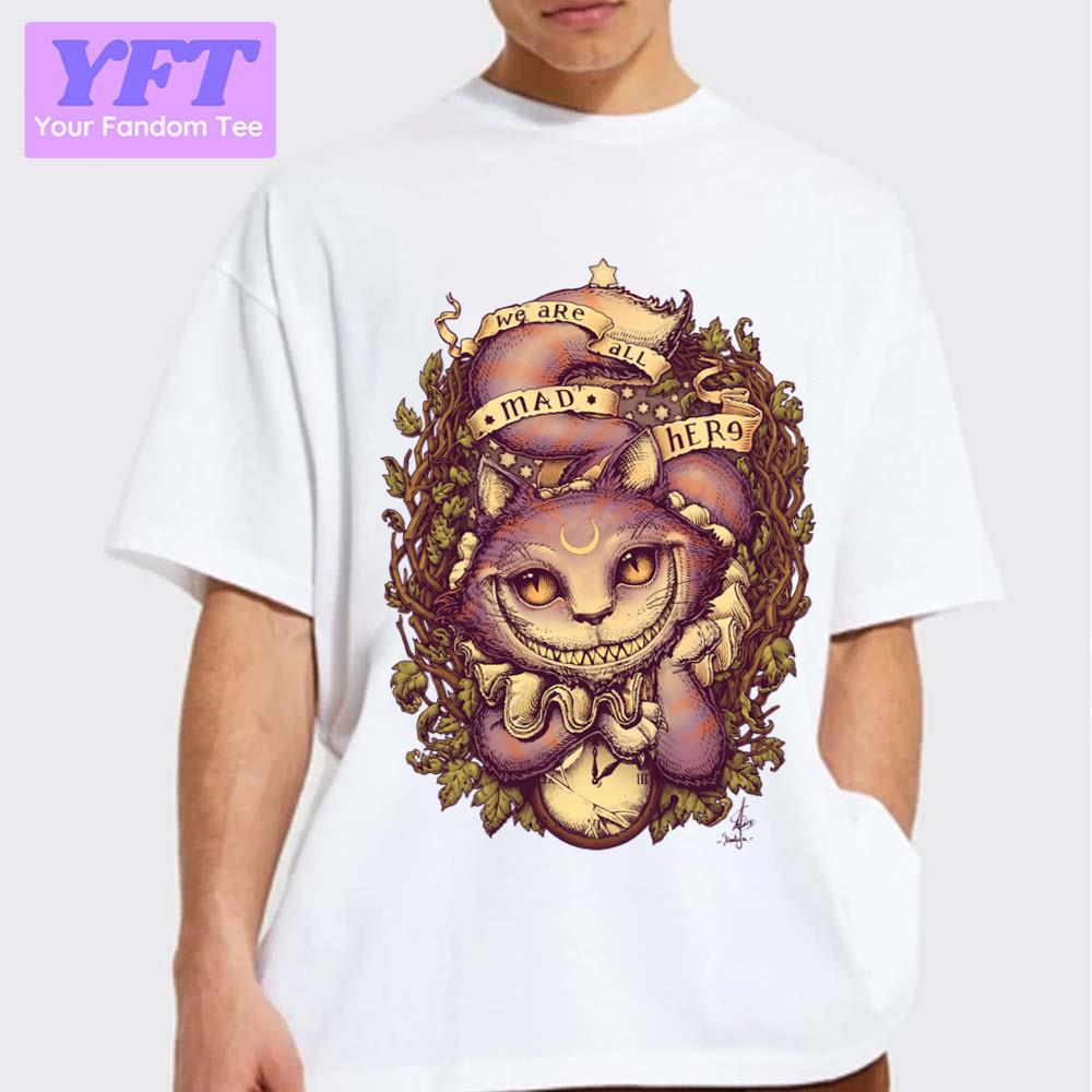 Cheshire Cat Alices Adventures In Wonderland Unisex T-Shirt