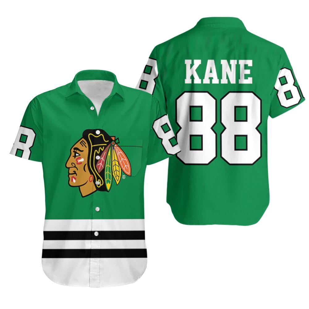 Chicago Blackhawks 88 Kane Jersey Inspired Hawaiian Shirt