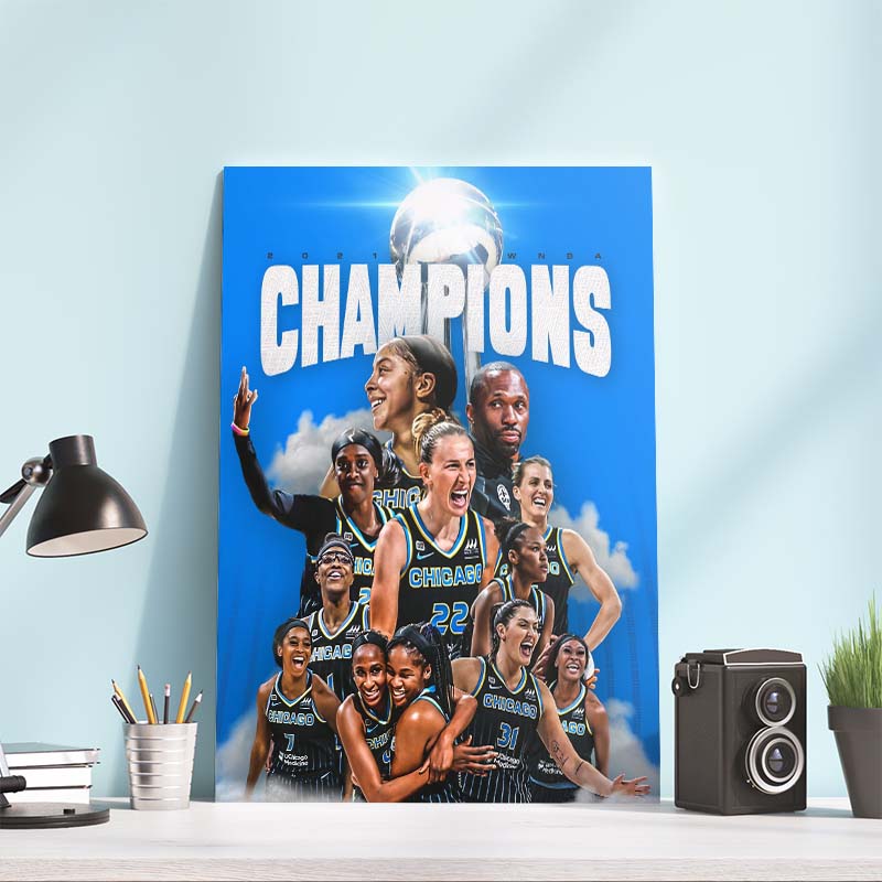 Chicago Sky 2021 WNBA Champions Poster Canvas