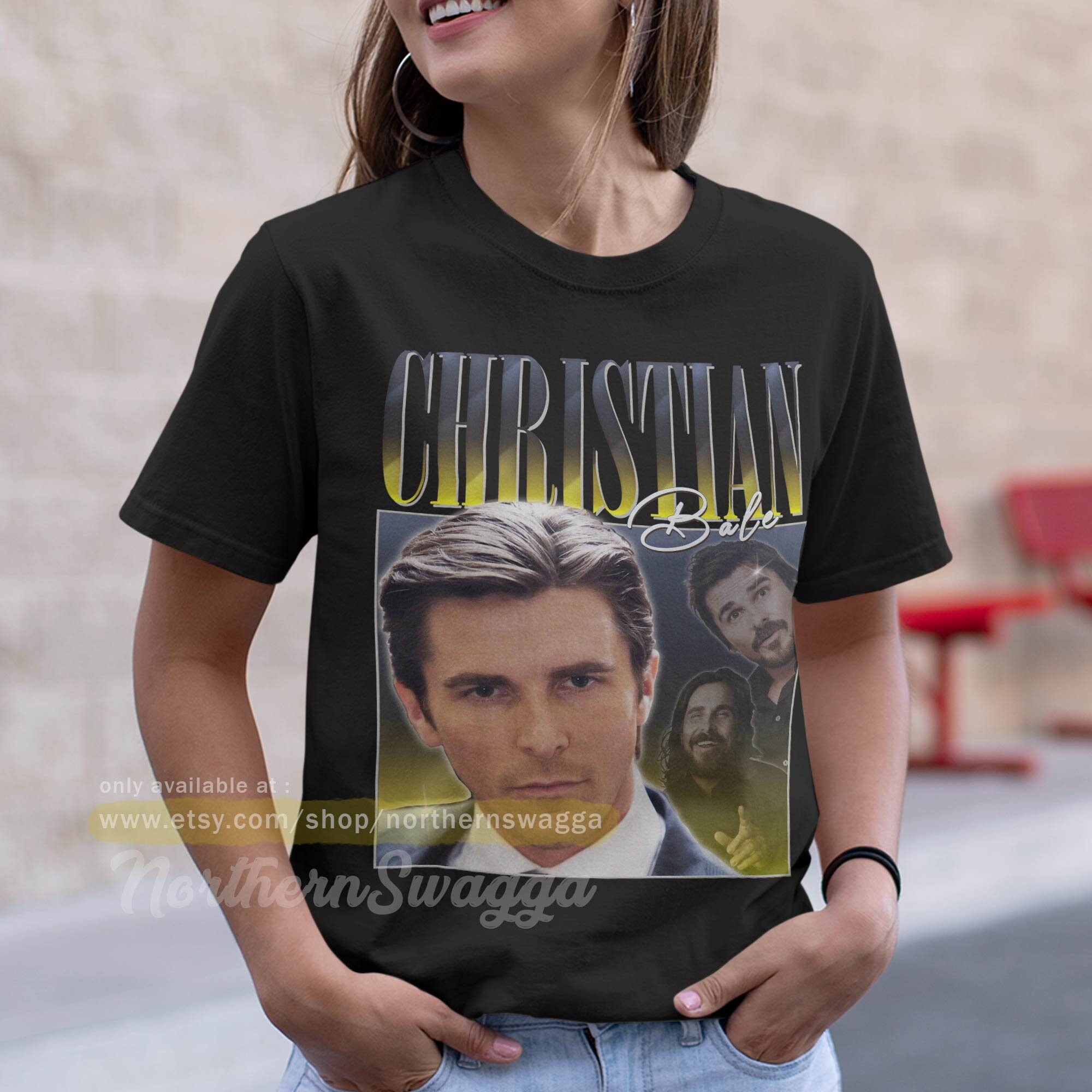 Christian bale shirt design retro style cool fan art t-shirt 90s poster 206 tee