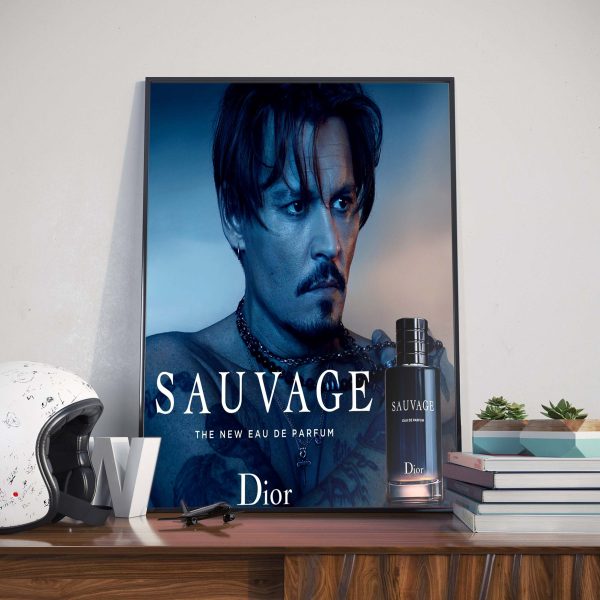 Christian Dior Sauvage x Jhonny Deep Art Decor Poster Canvas