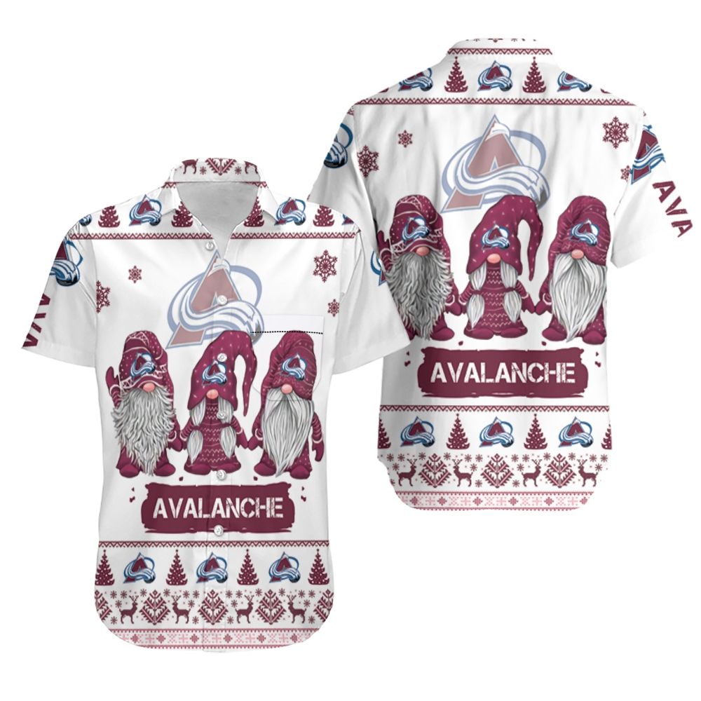 Christmas Gnomes Colorado Avalanche Ugly Sweatshirt Christmas 3D Hawaiian Shirt