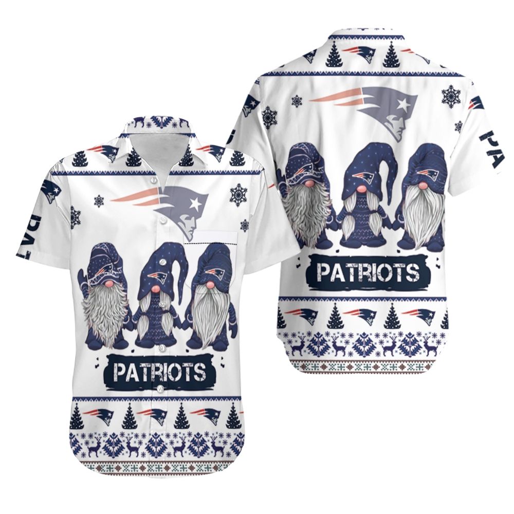 Christmas Gnomes New England Patriots Ugly Sweatshirt Christmas 3D Hawaiian Shirt