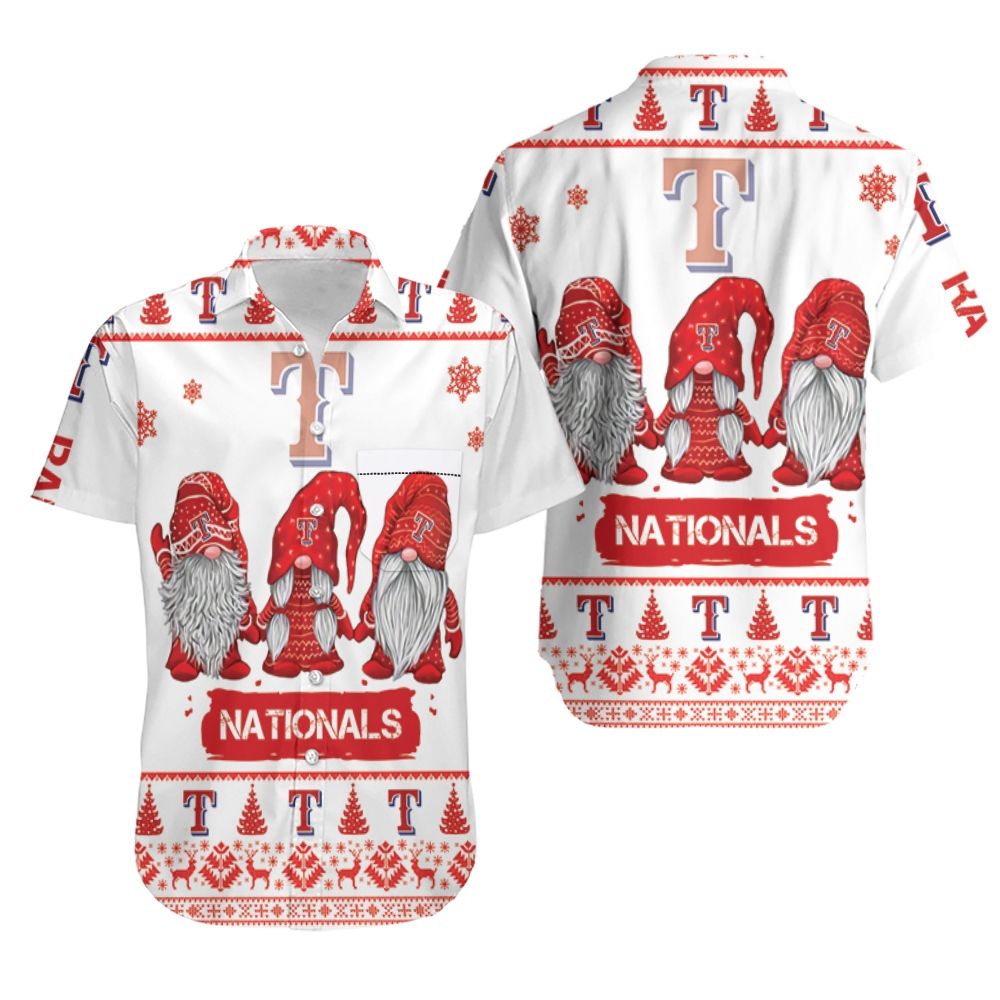 Christmas Gnomes Texas Rangers Ugly Sweatshirt Christmas 3D Hawaiian Shirt
