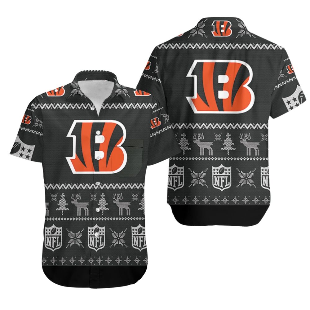 Cincinnati Bengals Nfl Ugly Sweatshirt Christmas 3D Hawaiian Shirt