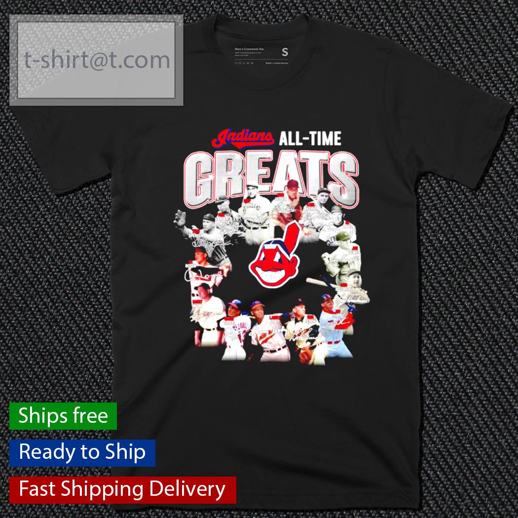 Cleveland Indians all time Greats signatures shirt