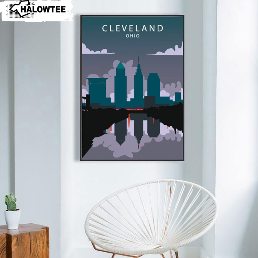 Cleveland Ohio Posters MLB Vintage Retro Colors Cleveland Guardians Poster Canvas Wall Decoration Home Decor