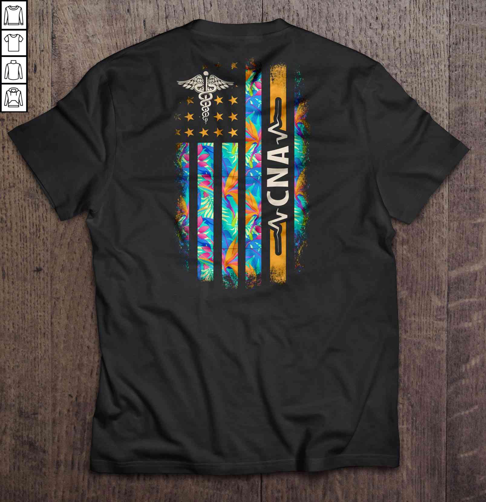 CNA Heartbeat American Flag Stained Glass Shirt