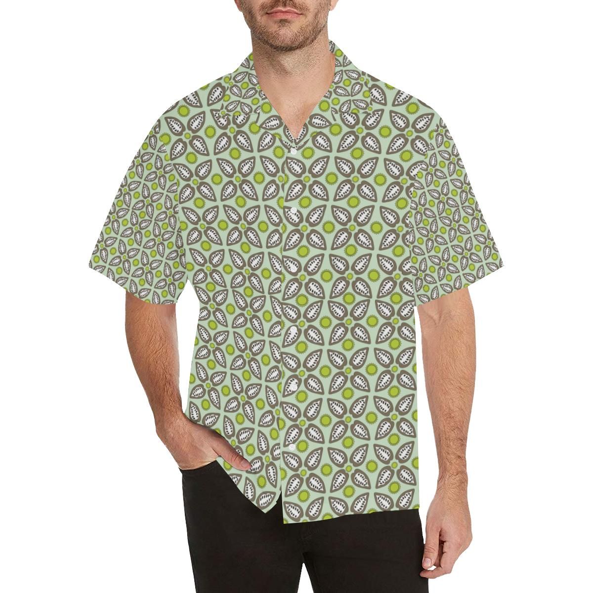 Cocoa Pattern Background Men’s All Over Print Hawaiian Shirt