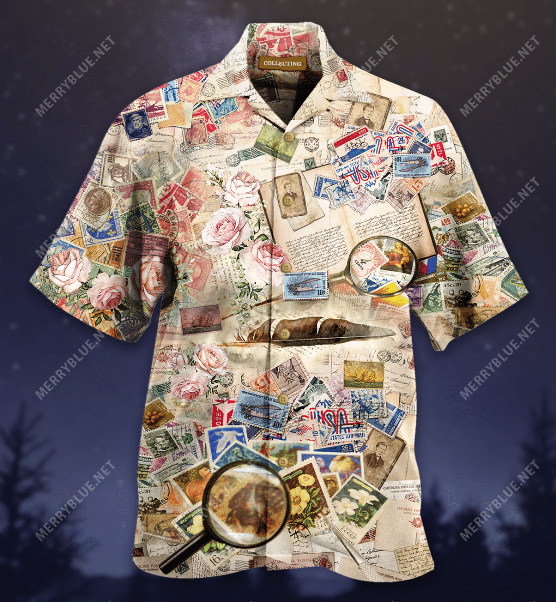 Collecting Stamps Is Favorite Hobby Hawaiian Shirt