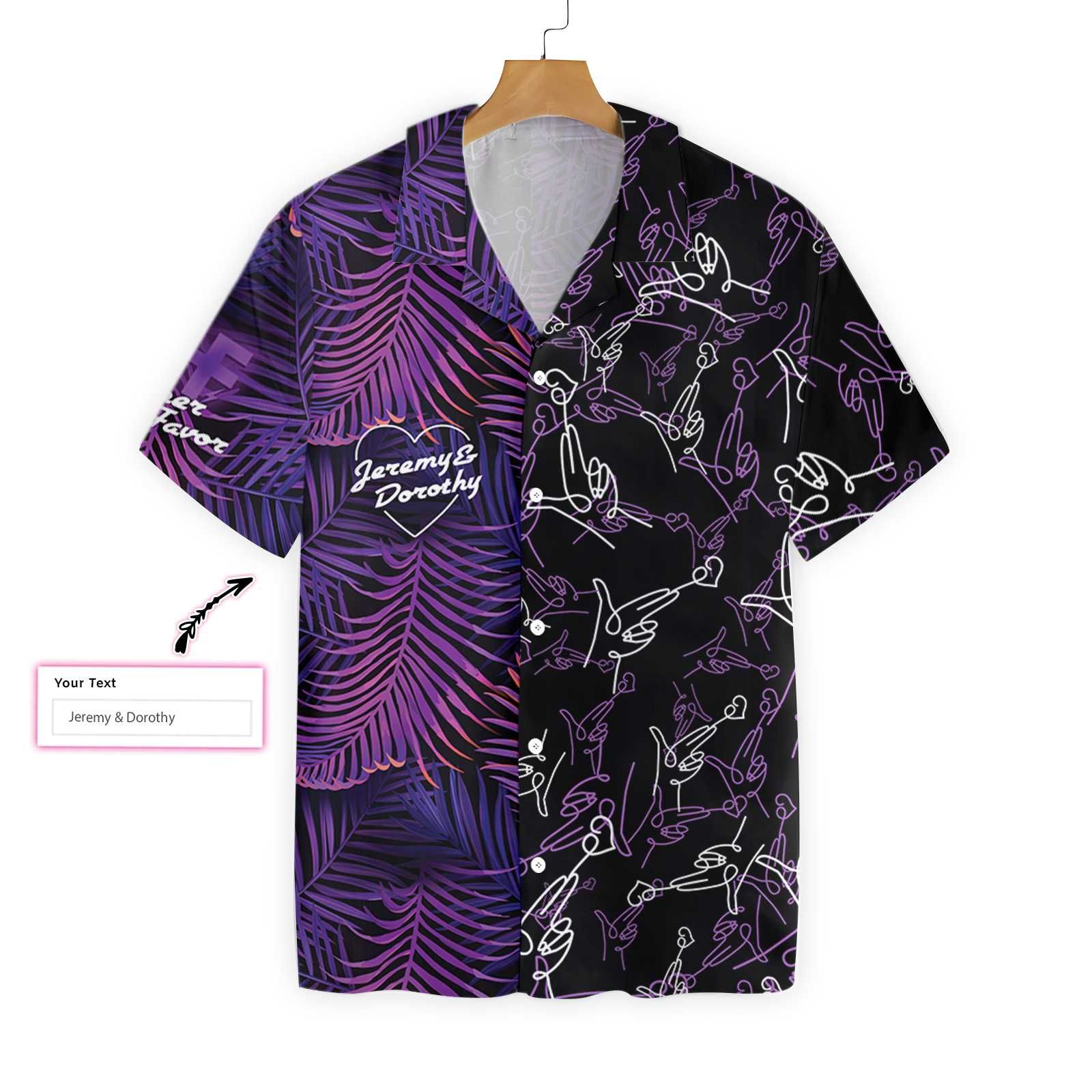 Color Of Love Purple Sticker Ez29 2812 Custom Hawaiian Shirt Big And Tall Hawaiian Shirts