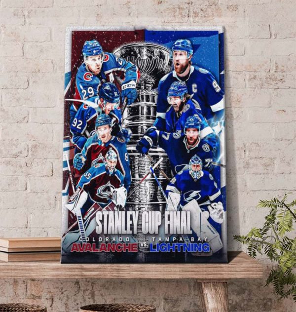 Colorado Avalanche vs Tampa Bay Lightning Stanley Cup Final 2022 Poster Canvas