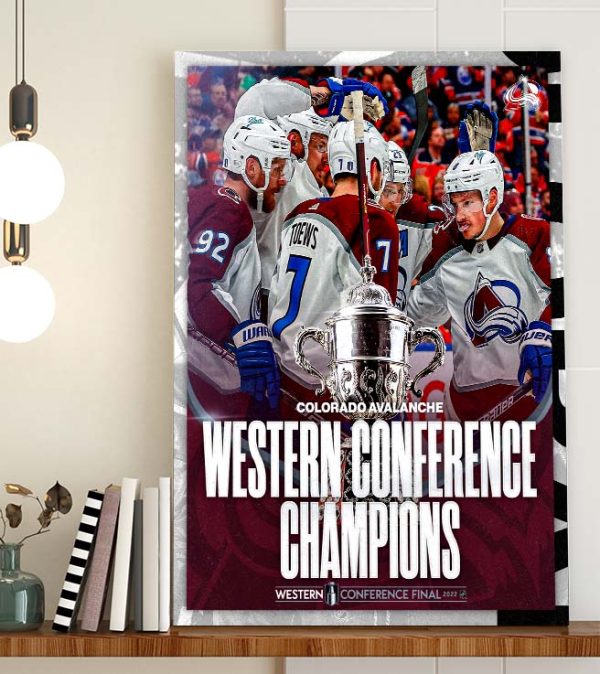 Colorado Avalanche Western Conference Champions 2021 2022 To Stanley Cup Final Bound Wall Decor Poster Canvas