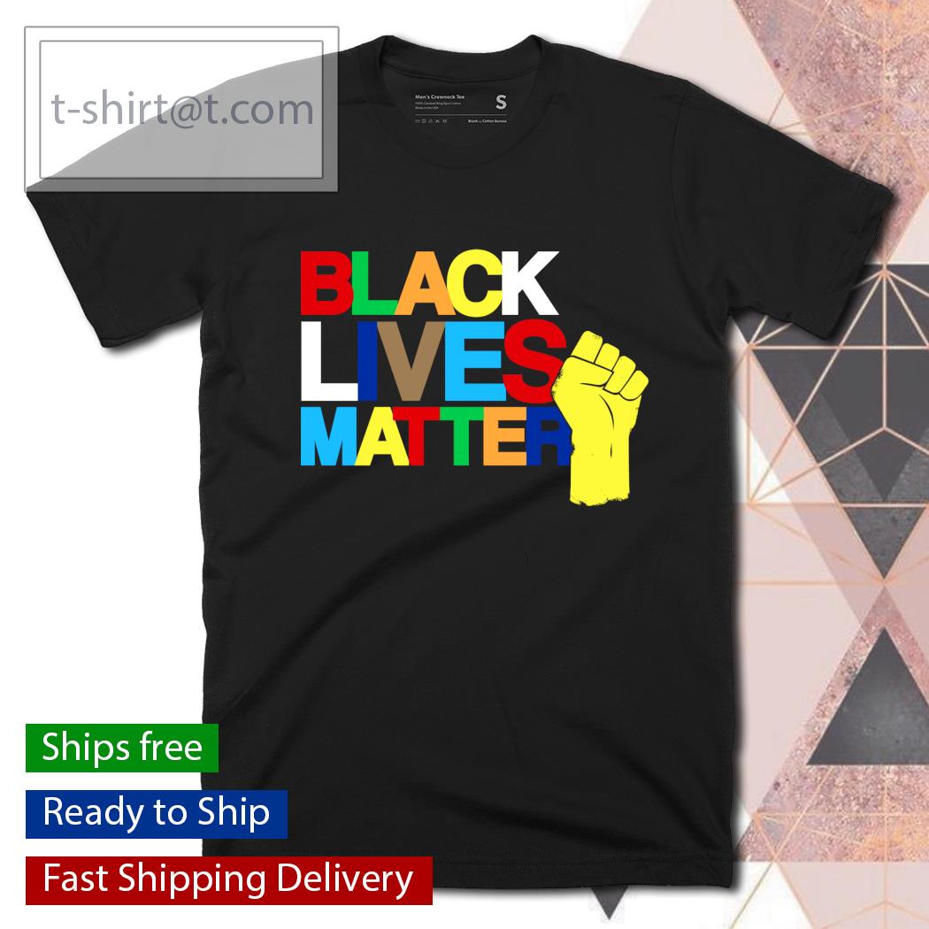 Colorful Black Lives Matter Fist African Style T-Shirt