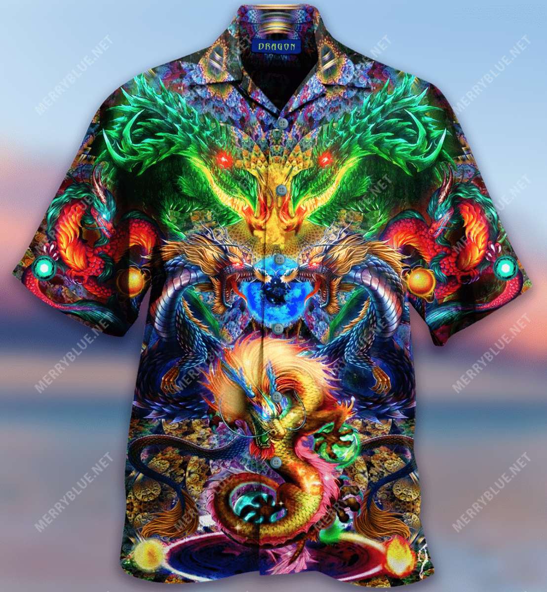 Colorful Dragon Armor Unisex Hawaiian Shirt