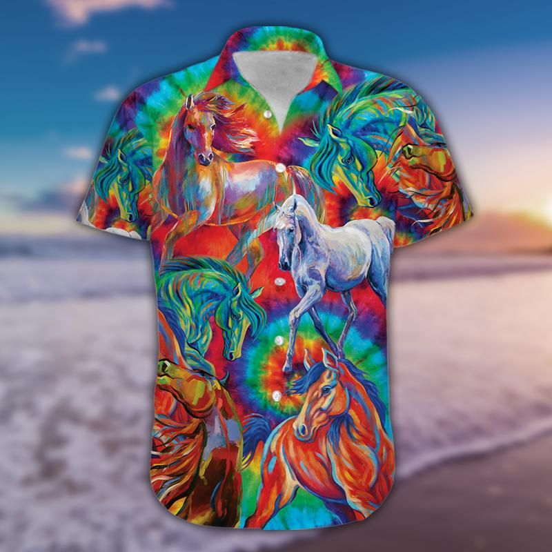 Colorful Horse Unisex Hawaiian Shirts