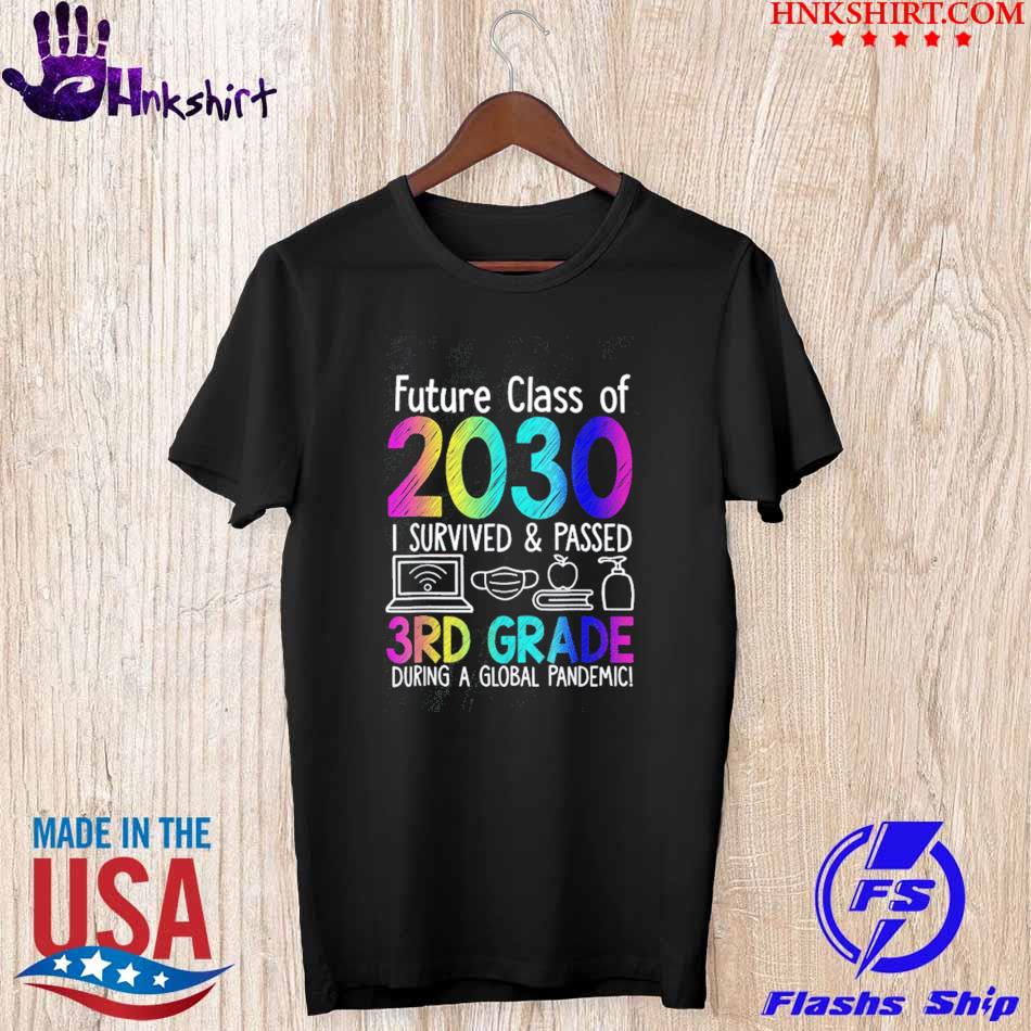 Colourful Class Of 2030 3rd Grade Back To School Shirt