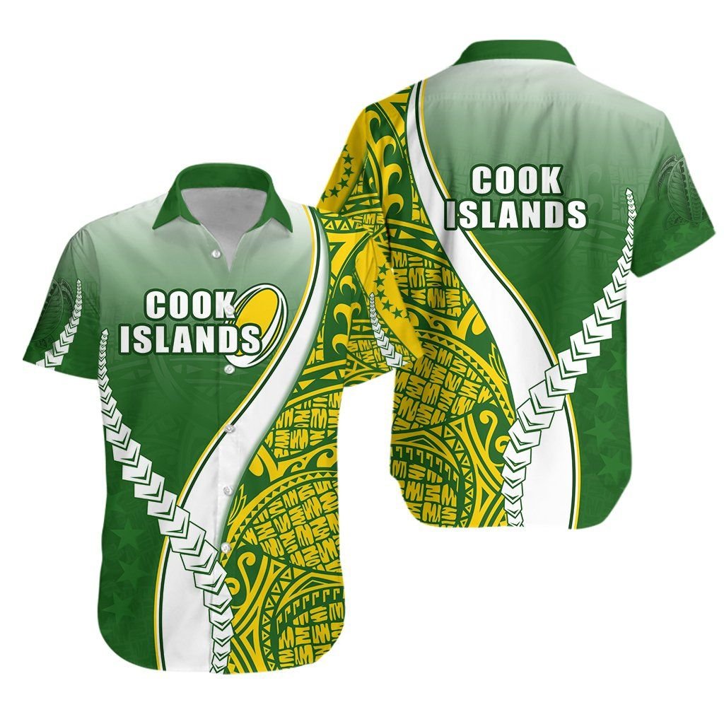 Cook Islands Rugby Hawaiian Shirt Confident Polynesian K13