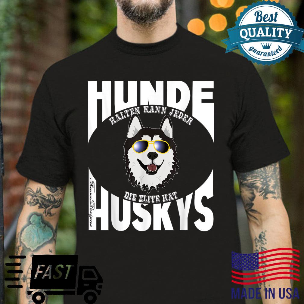Cool Husky with Sunglasses Sleigh Dog Nordic Elite Shirt
