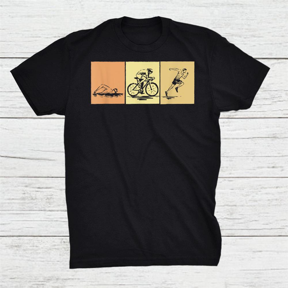 Cool Triathlon Swim Bike Run Triathlete Sport Shirt