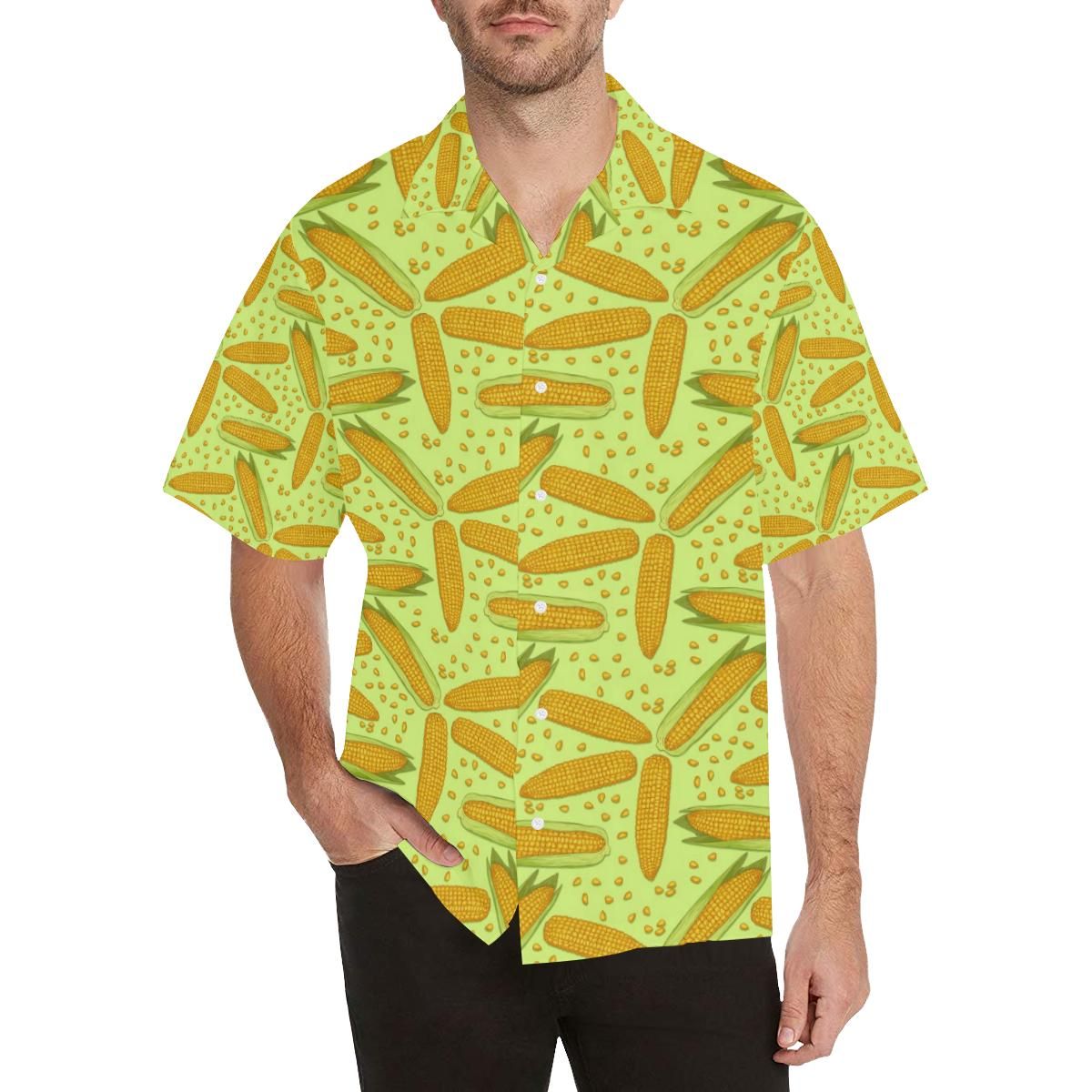 Corn Pattern Print Design 03 Men’s All Over Print Hawaiian Shirt (model T58)