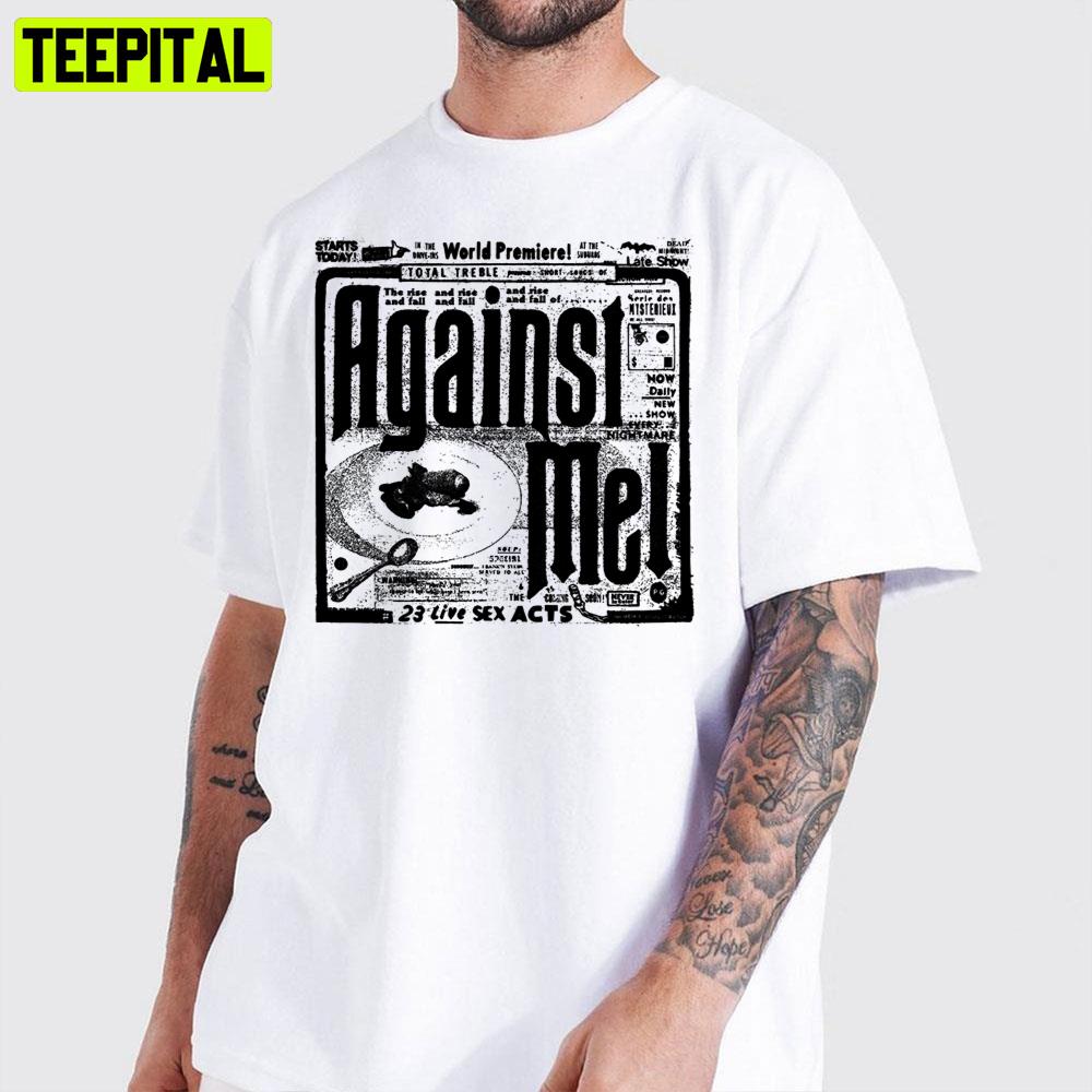 Cover Album Against Me Band Black Art Unisex T-Shirt