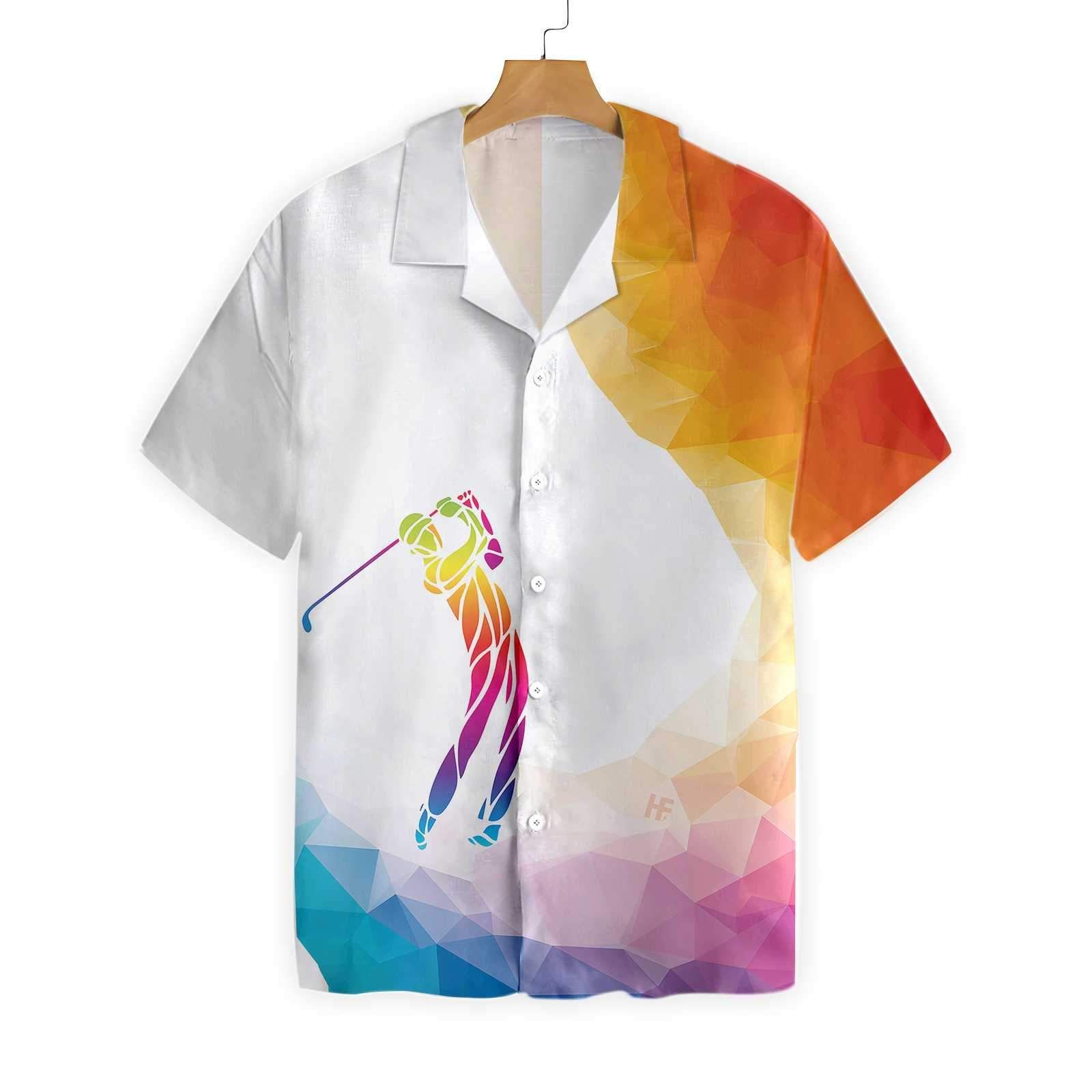 Creative Silhouette Of Golf Player Ez14 0401 Hawaiian Shirt