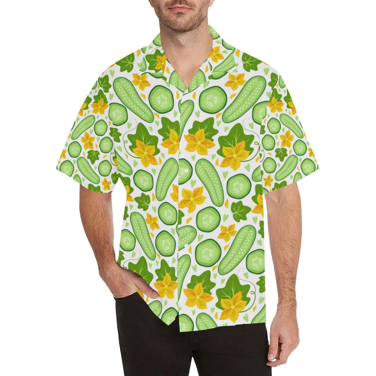 Cucumber Pattern Men’s All Over Print Hawaiian Shirt