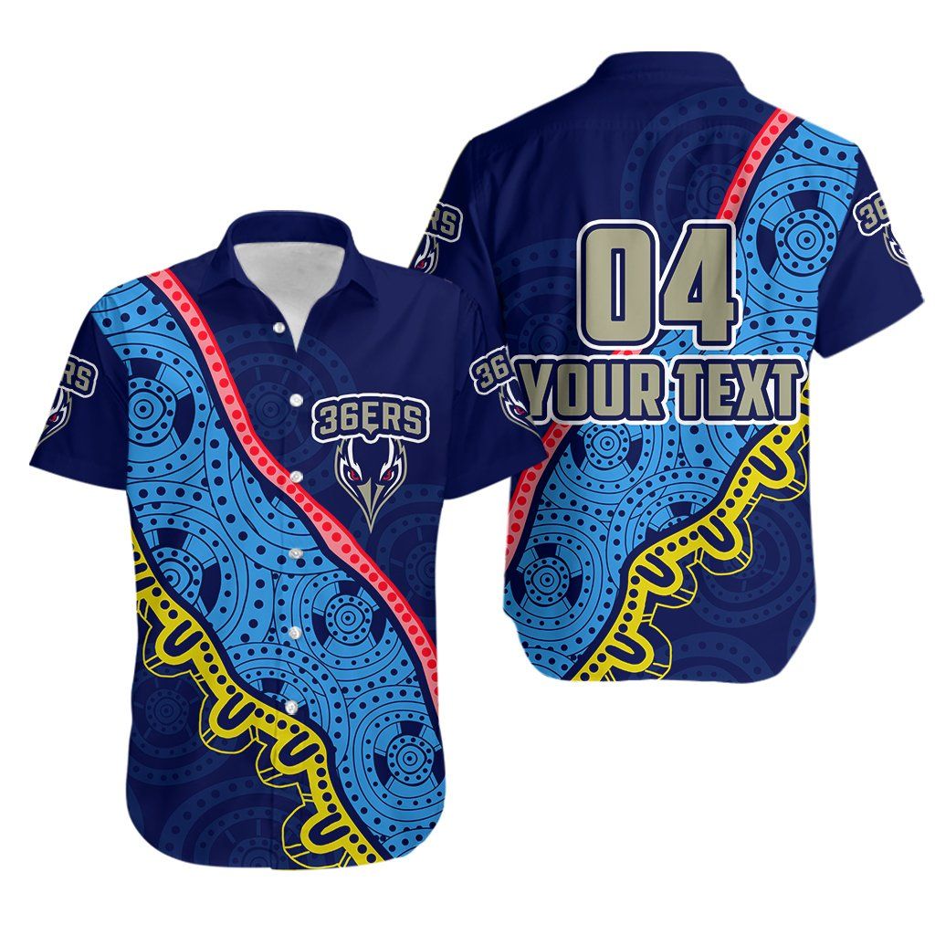 (custom Personalised)adelaide 36ers Hawaiian Shirt Indigenous Blue Th4 Big And Tall Hawaiian Shirts