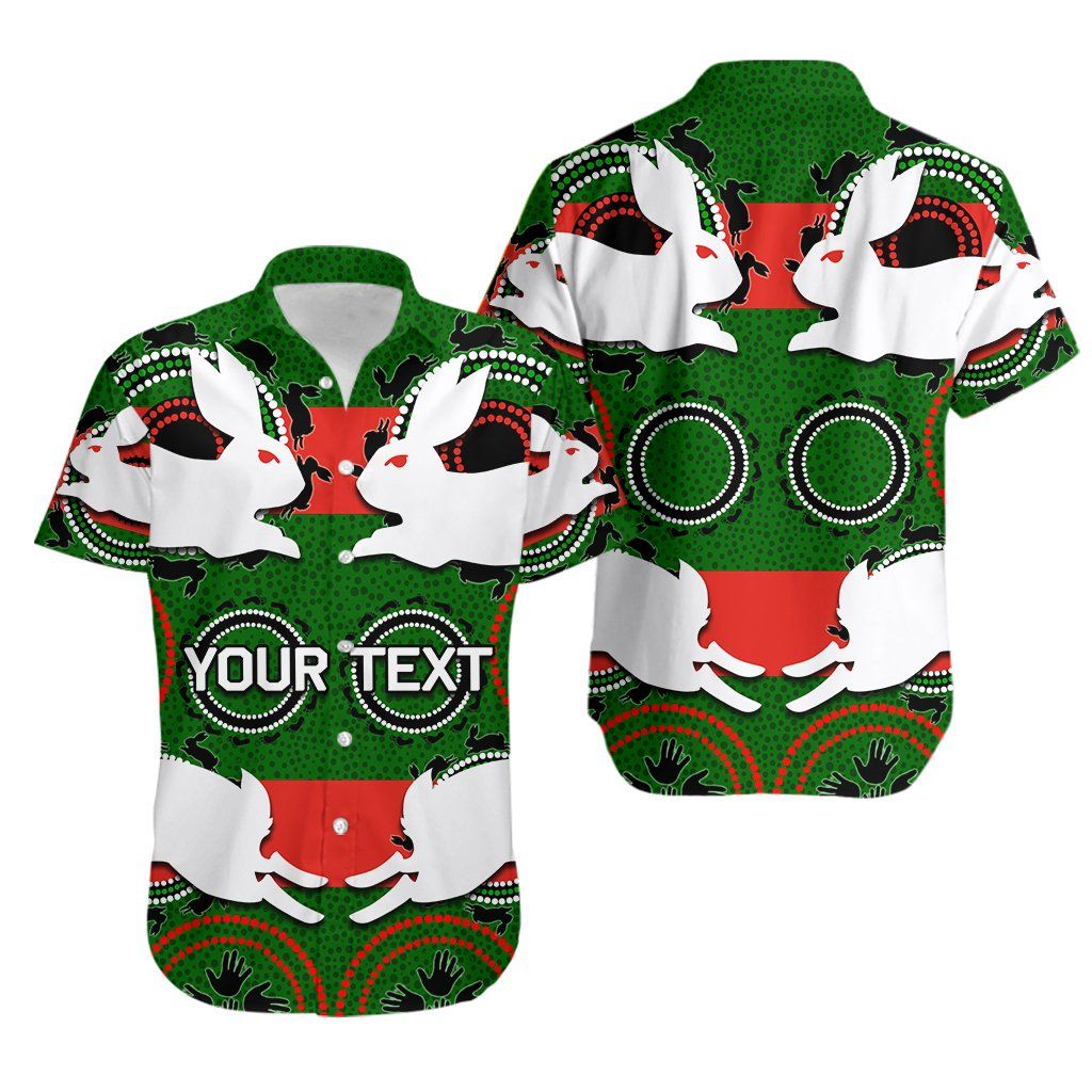(custom Personalised)rabbitohs Hawaiian Shirt Aboriginal Special Th4 Big And Tall Hawaiian Shirts