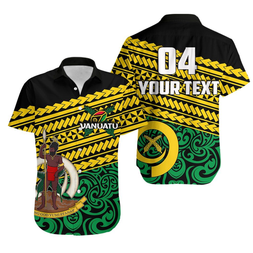 (custom Personalised)vanuatu Rugby Hawaiian Shirt Polynesian Style Th4 Big And Tall Hawaiian Shirts