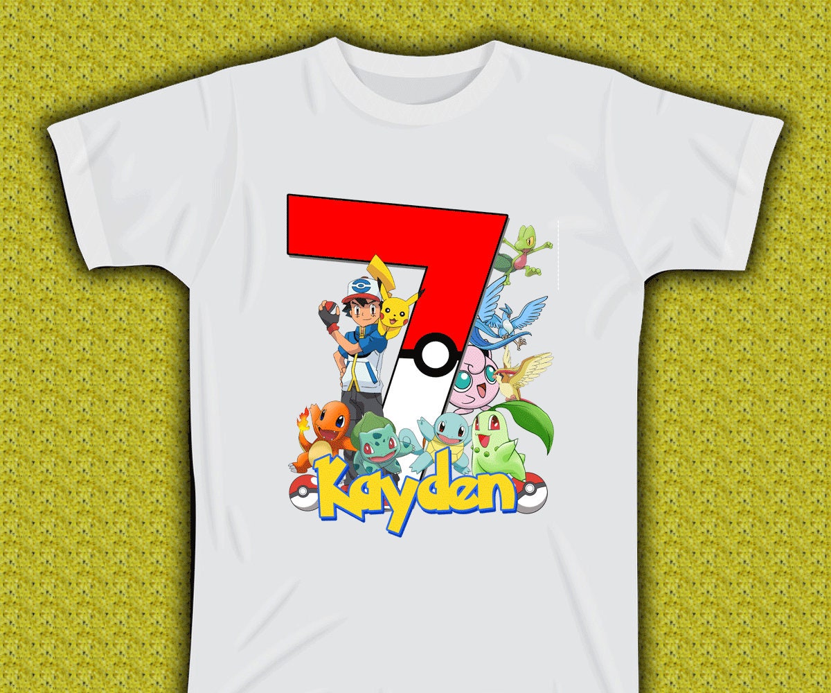Custom Pokemon Family Birthday Shirt For Baby