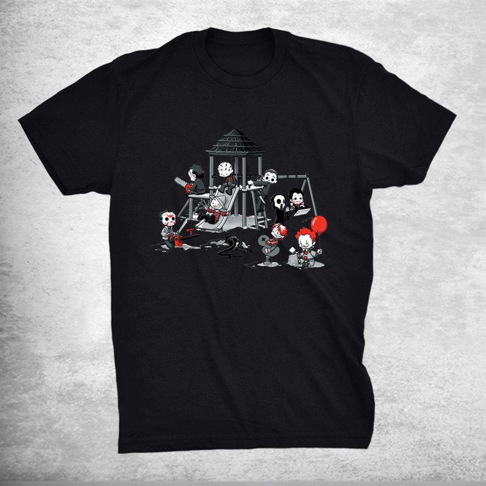 Cute Baby Horror Characters Playing Horror Movies Halloween Shirt