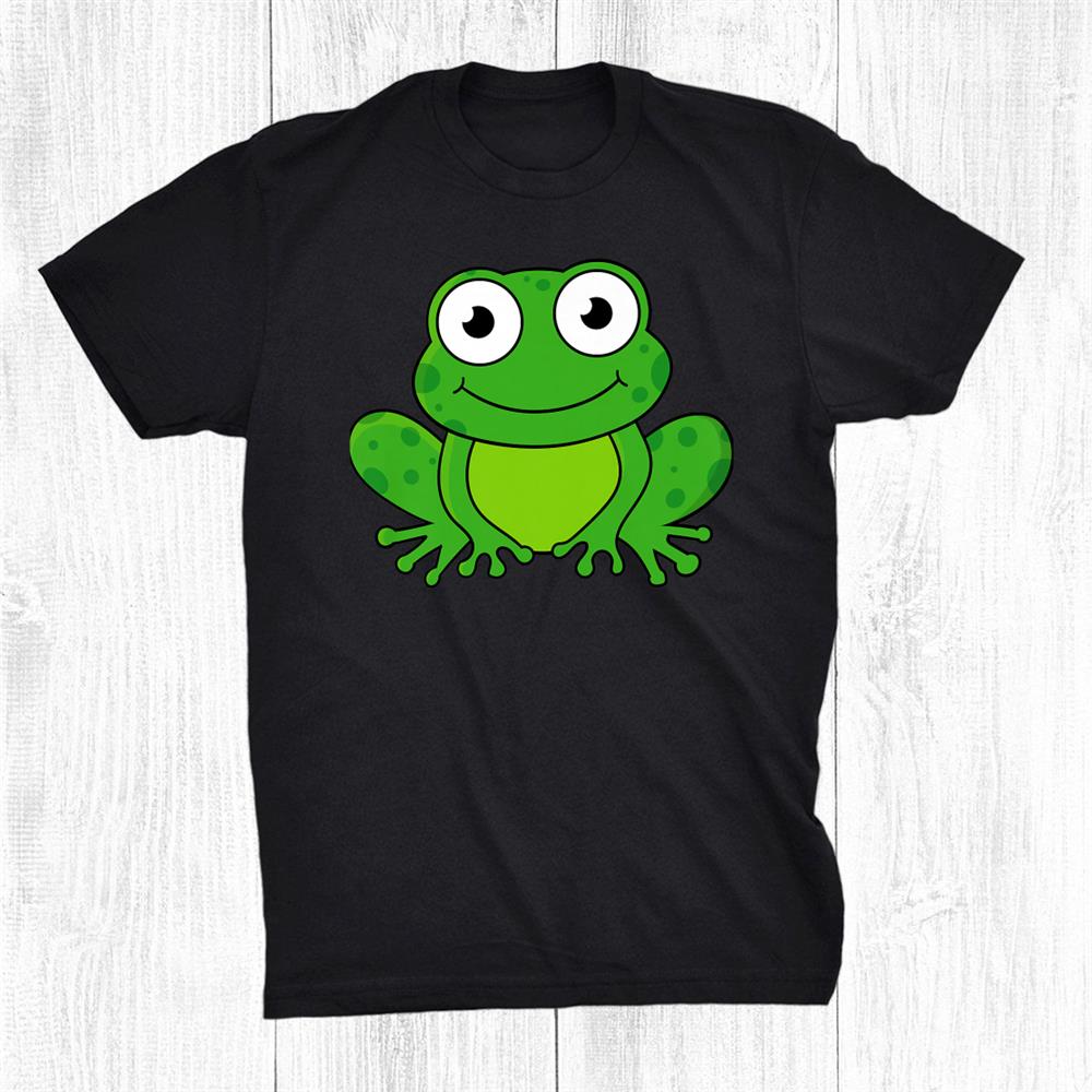 Cute Cartoon Frog Funny Toad Caecilian Croaker Kids Adults Shirt