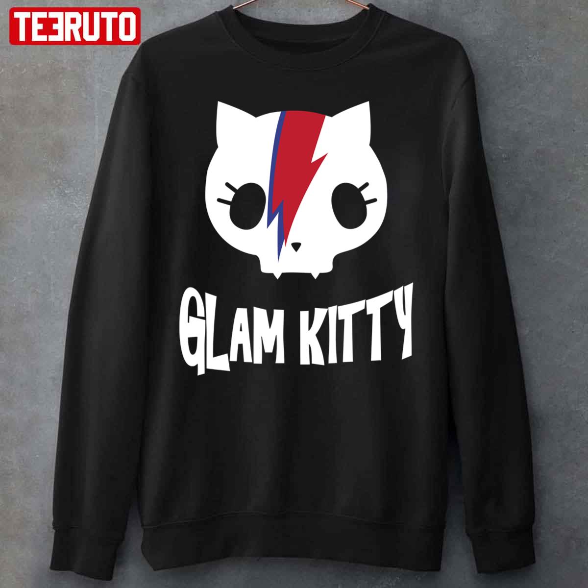 Cute Cat Glam Rock And Roll Unisex Sweatshirt