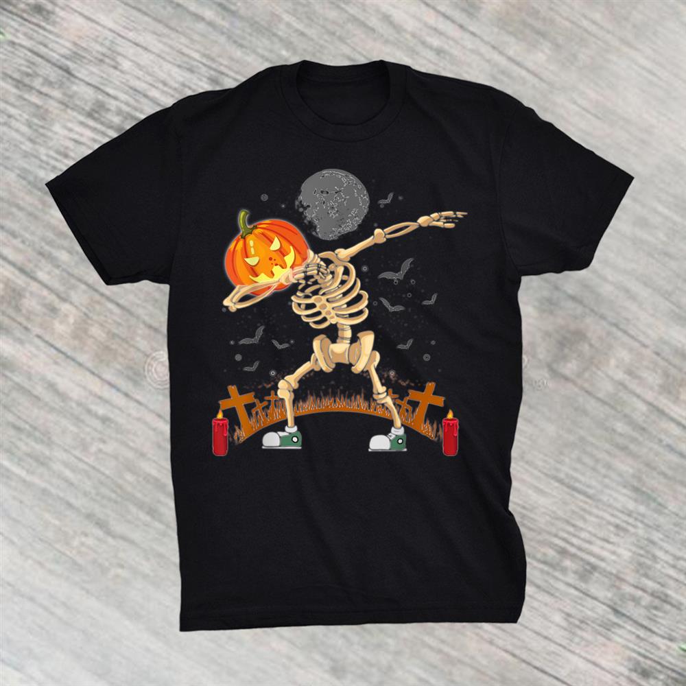 Dabbing Skeleton Candy Ribcage Xray Skeleton Funny Halloween Shirt