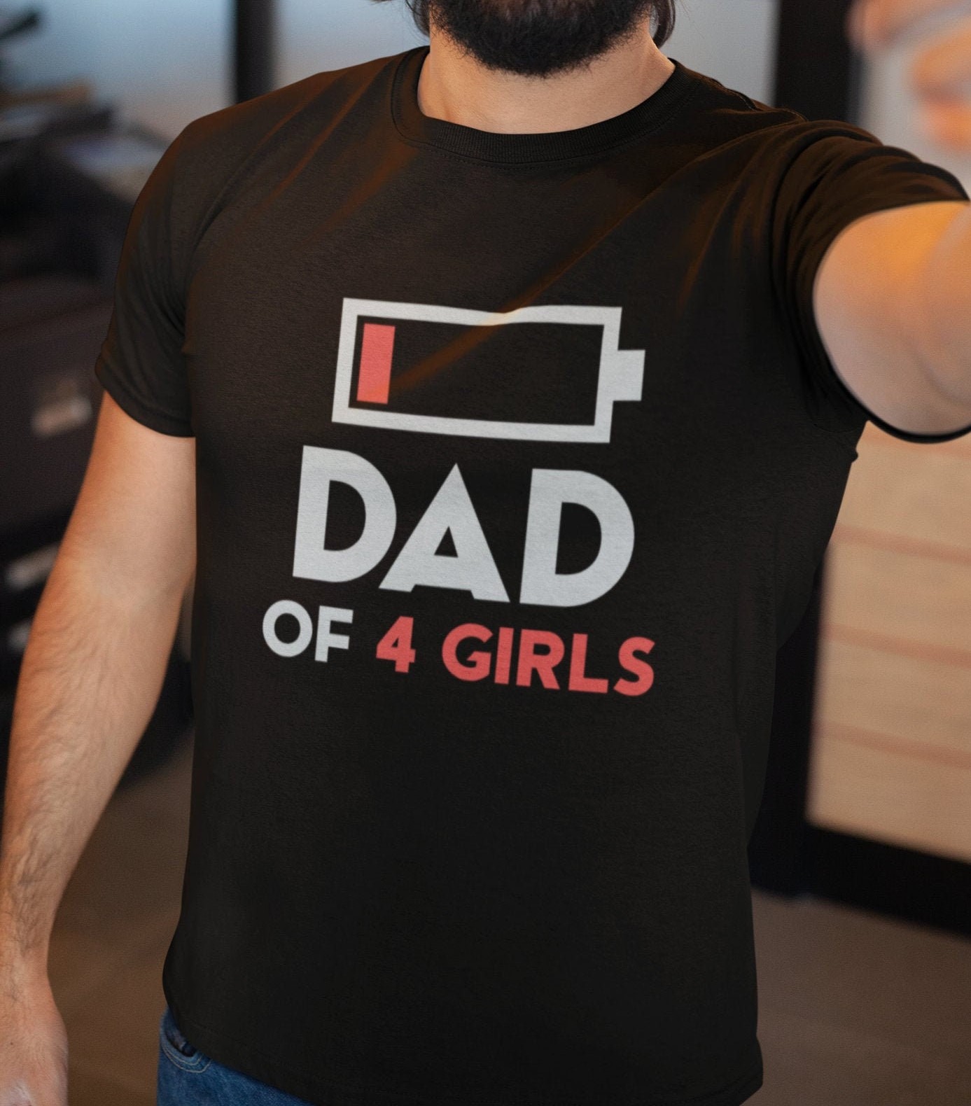 Dad Of 4 Girls Funny Father’s Day Unisex T-Shirt
