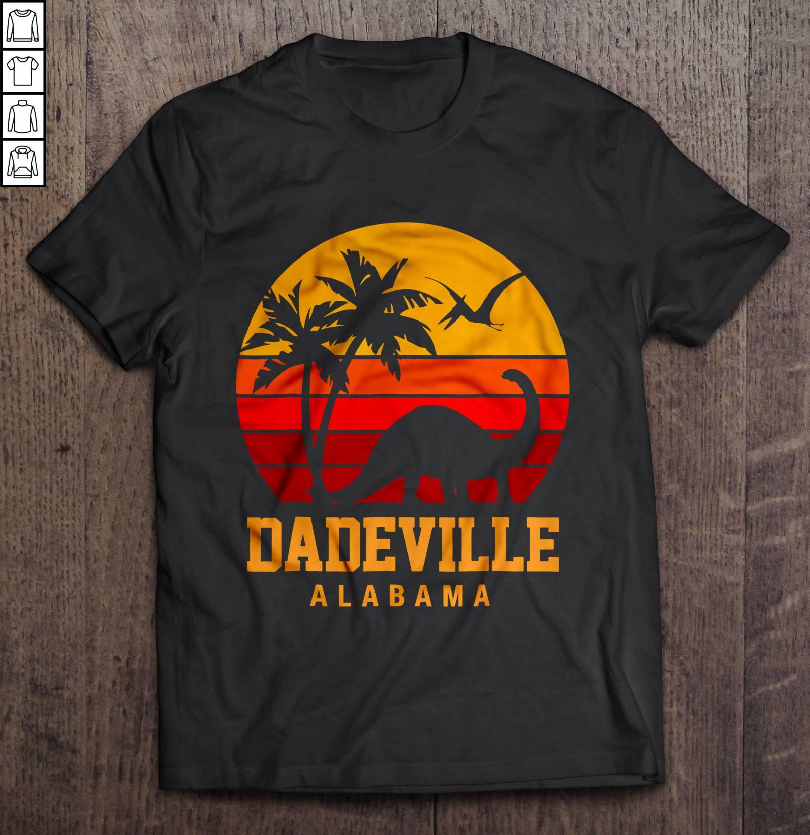Dadeville Alabama Vintage Sunset Dinosaur Beach TShirt