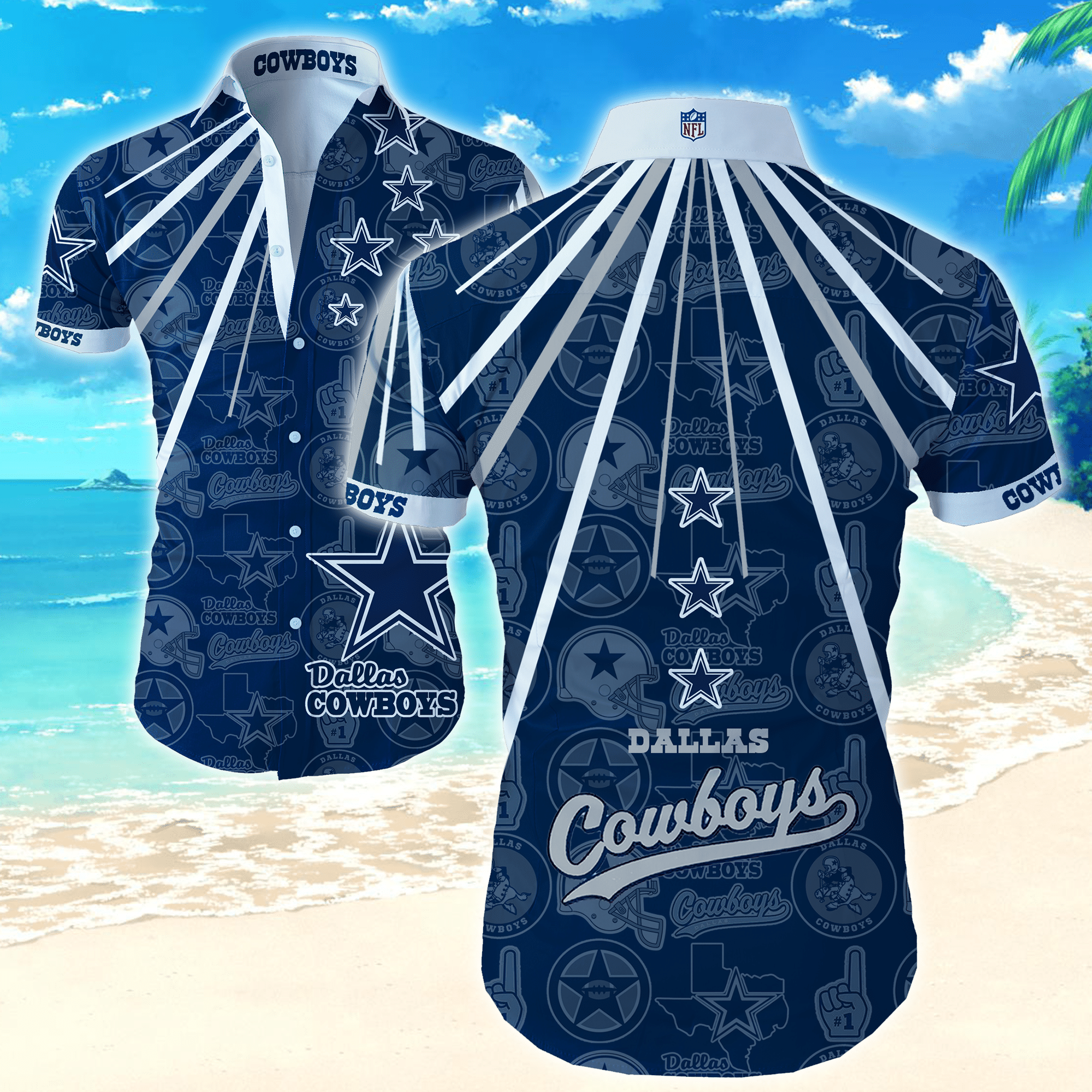 Dallas Cowboys Nfl Funny Hawaiian Shirts For Men Aloha Tees