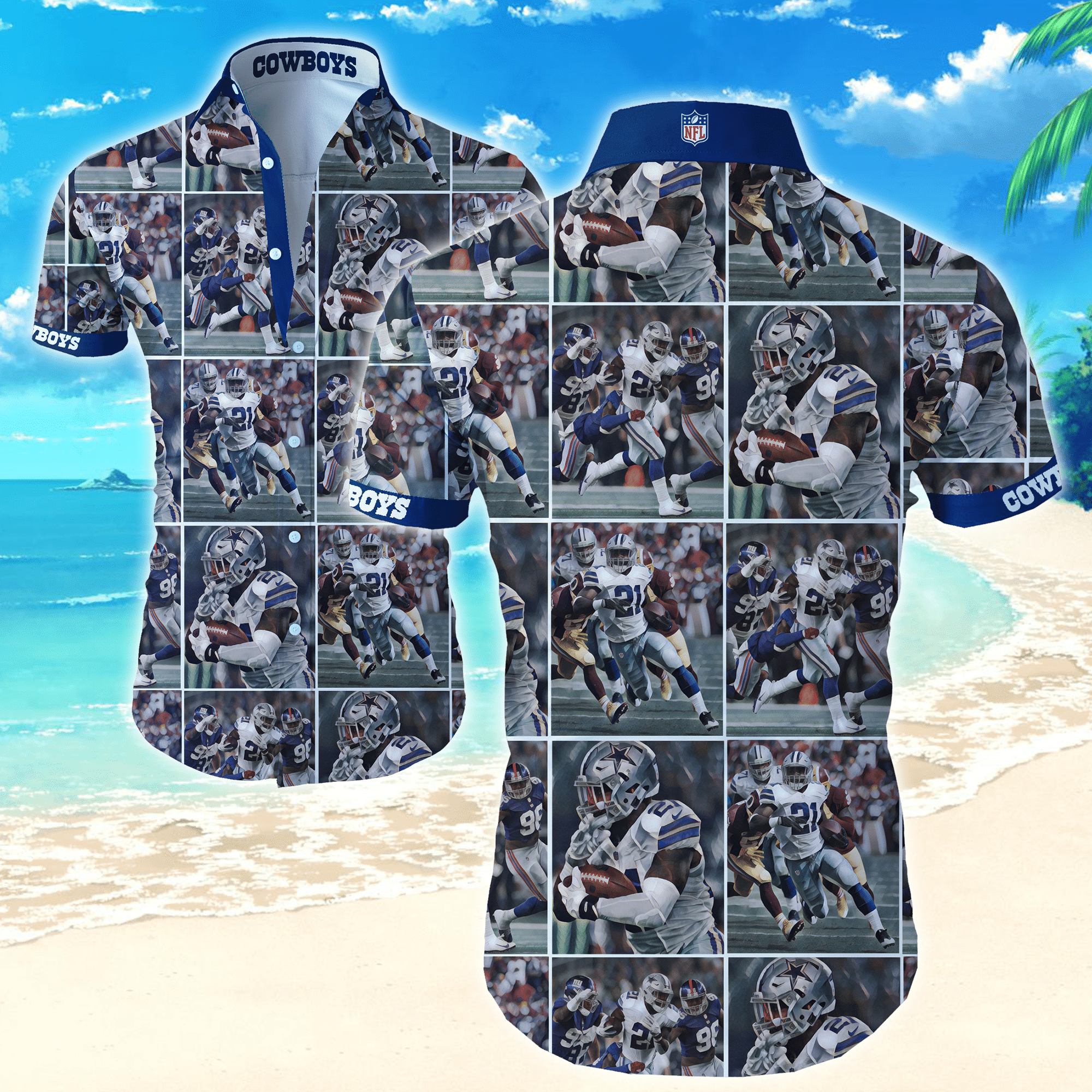 Dallas Cowboys Nfl Hawaiian Shirts For Men Aloha Shirt