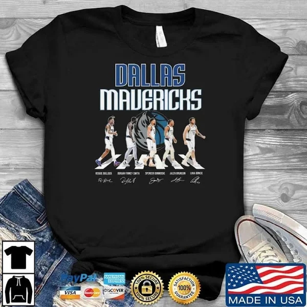 Dallas Mavericks Abbey Road Signatures Shirt