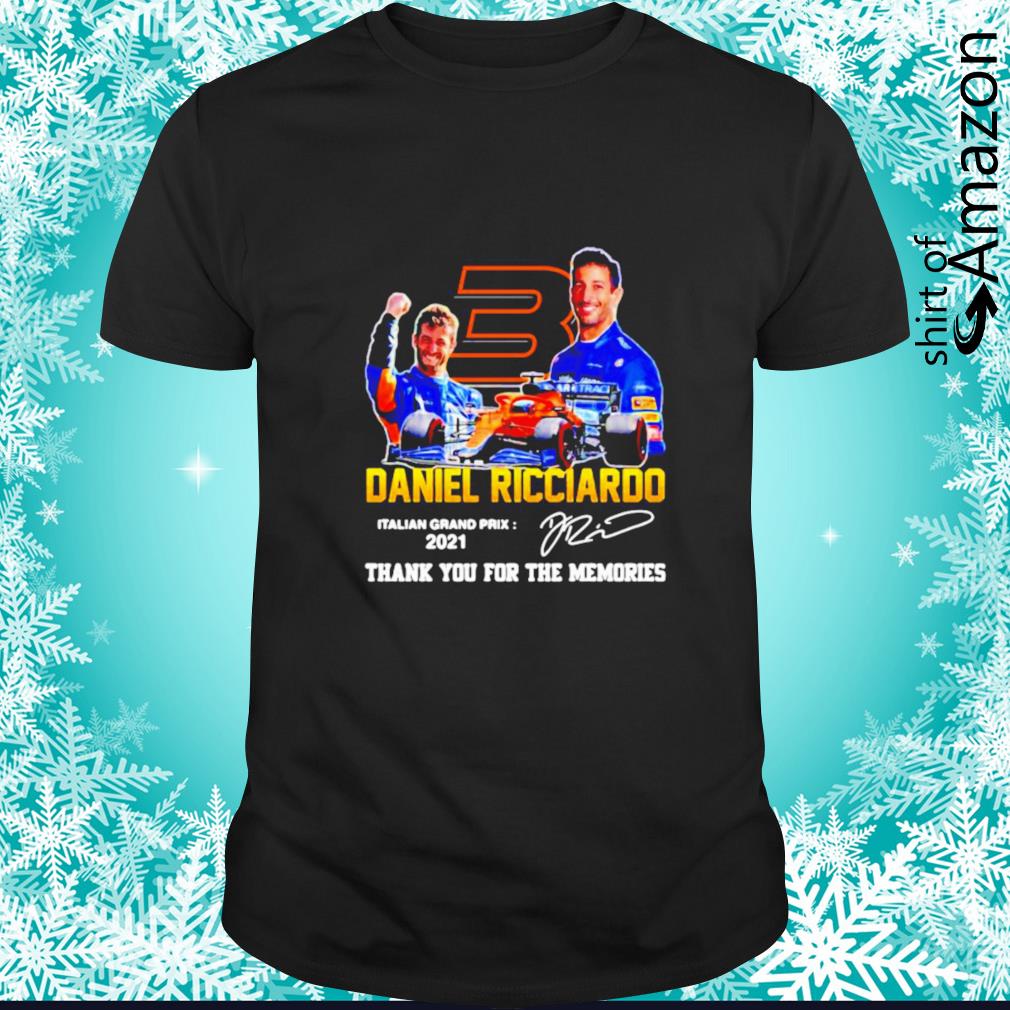 Daniel Ricciardo Italian Grand Prix 2021 thank you for the memories signature shirt