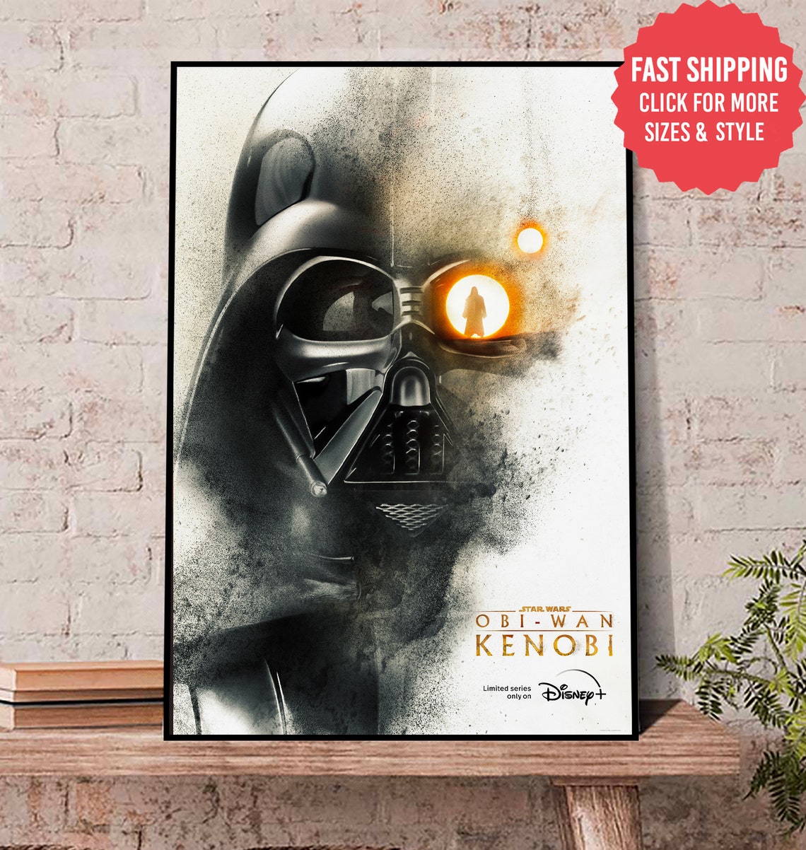 Darth Vader Obi Wan canvas Poster, Obi Wan Kenobi Series 2022 Poster, Obi Wan Poster, Star Wars Poster with  inches