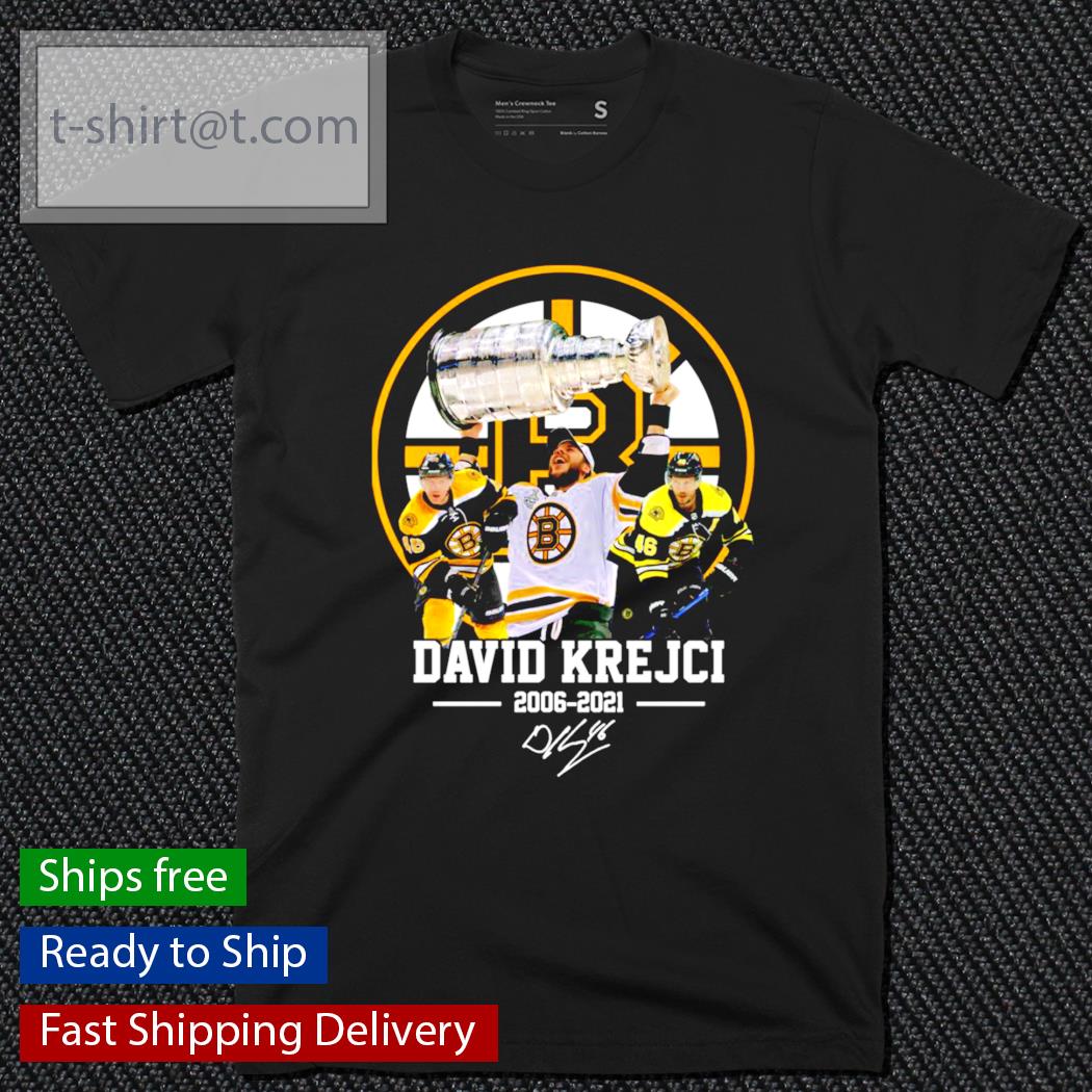 David Krejci 2006-2021 signature t-shirt